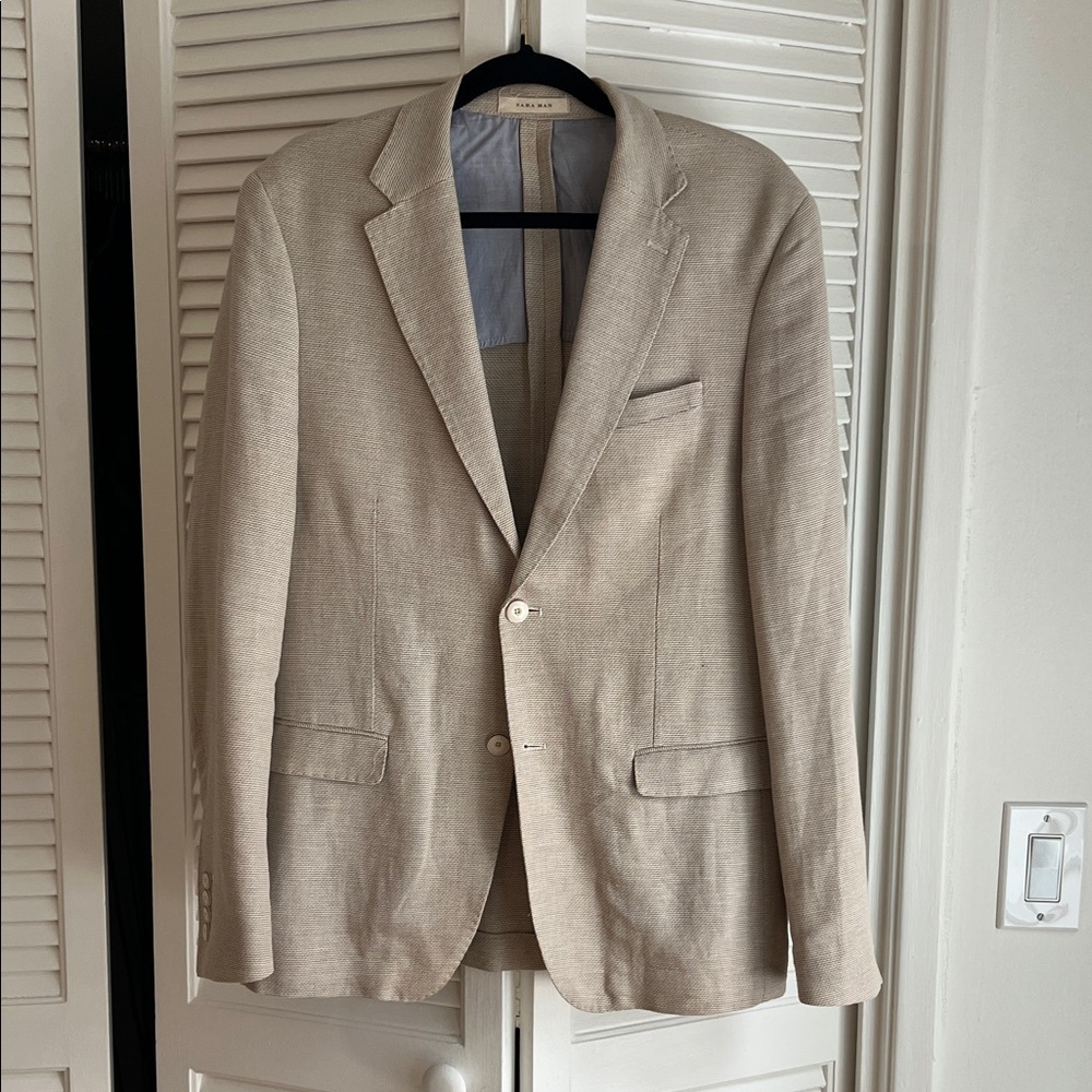 Zara Light Tan Blazer for Men
